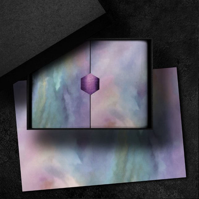 Papier Mousseline Les Pastels Whimsical | Dreamy Muted Rainbow Mottl (Créateur téléchargé)