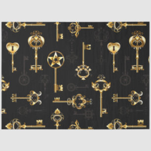 Papier Mousseline Les Patters de Seamless avec Golden Keys