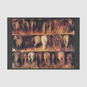 Papier Mousseline Les quartiers arrières des chevaux