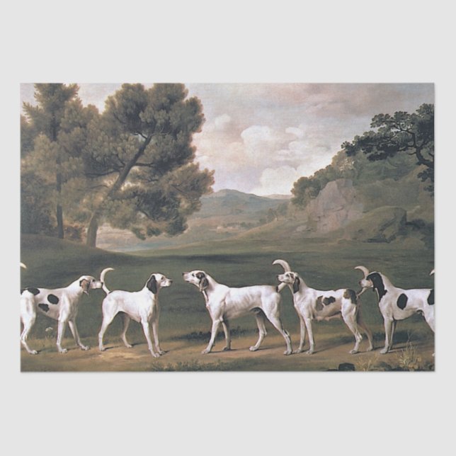 Papier Mousseline Les reins dans un paysage rural (par George Stubbs (Recto)