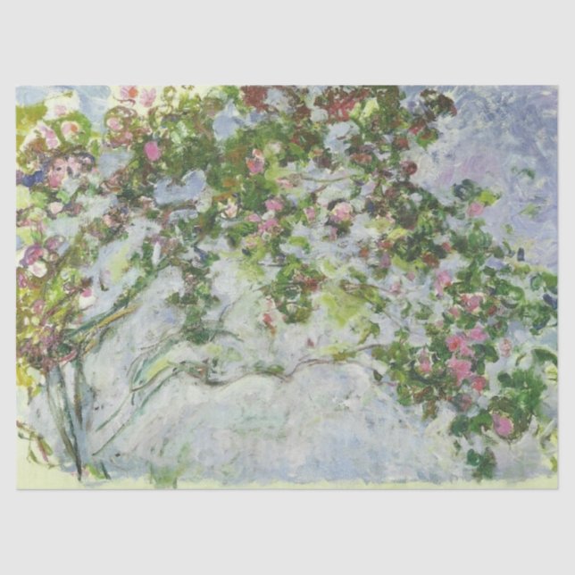 Papier Mousseline Les Roses de Claude Monet Tissue Paper (Recto)