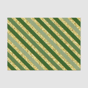 PAPIER MOUSSELINE LES TONS DE PARTIES SCINTILLANT VERTE ET D'OR RESS