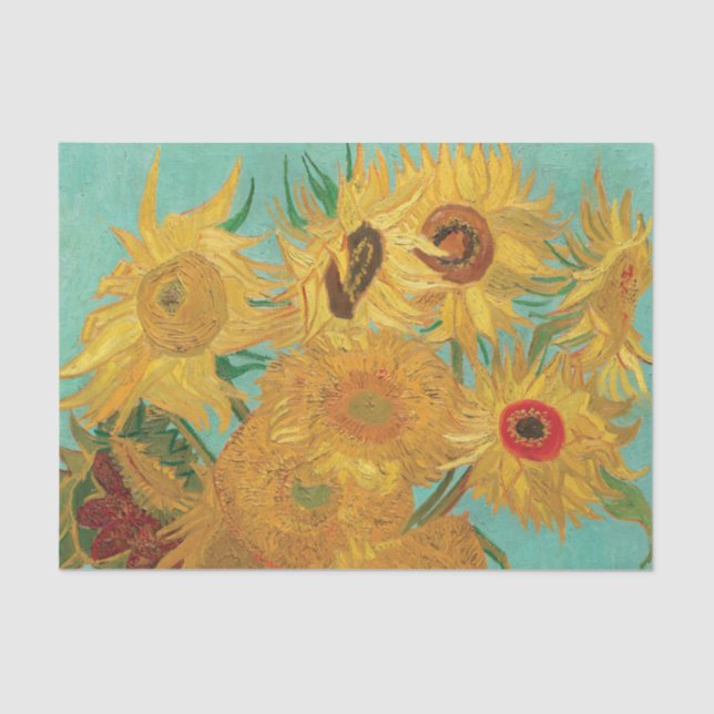 Papier Mousseline Les tournesols de Van Gogh   (Recto)