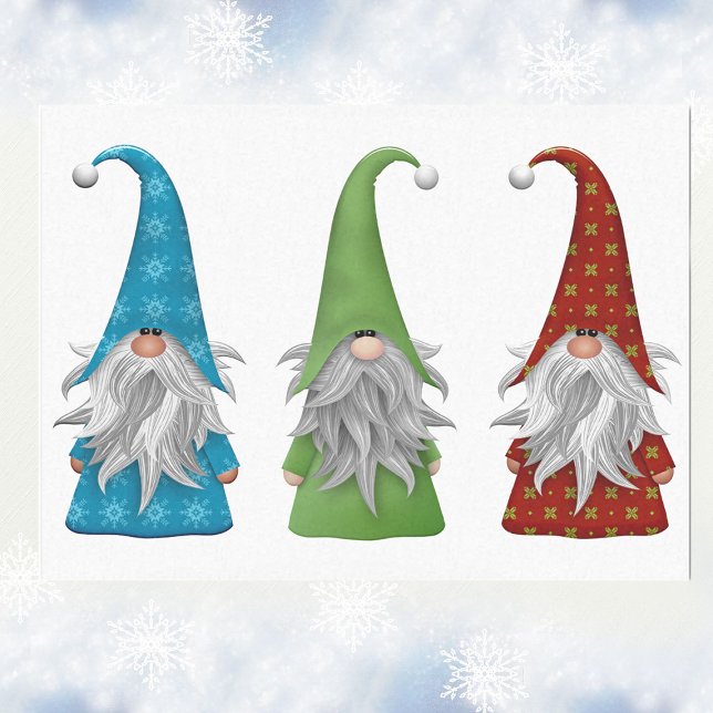Papier Mousseline Les Trois Gnomes de Noël (Créateur téléchargé)