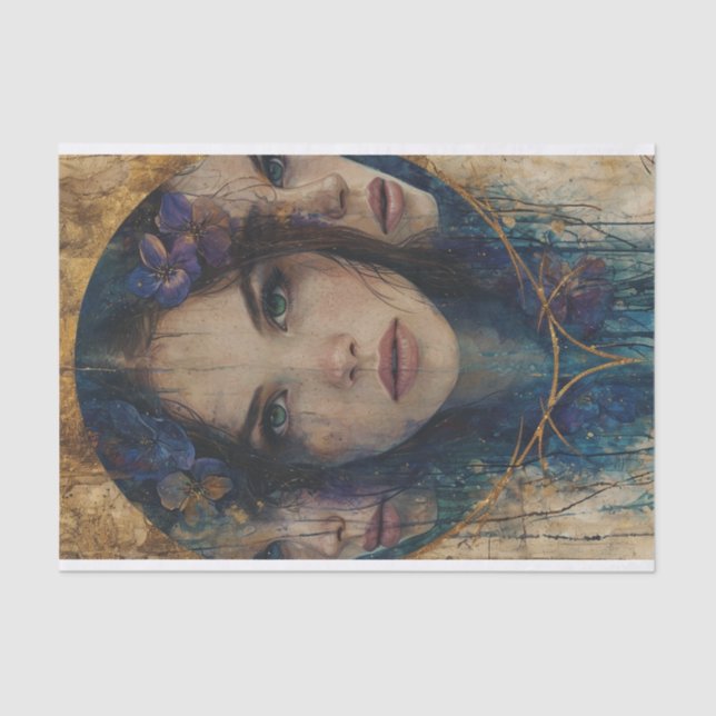 Papier Mousseline Les trois visages (Recto)