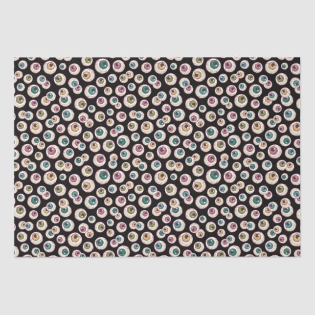 Papier Mousseline Les yeux d'Halloween (Recto)