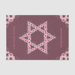 Papier Mousseline L'Etoile de David Fleur Rose de Shanah Tovah