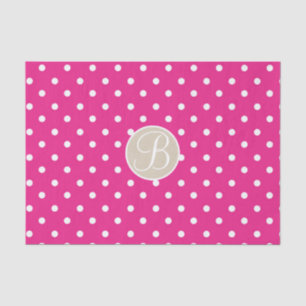 Papier Mousseline LETTRE CHAUD Pois BLANC CHAUD MONOGRAPHIQUE INITIA