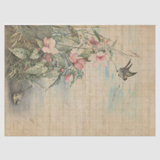 Papier Mousseline Lettre d'amour avec découpage Hibiscus | Papier Ti