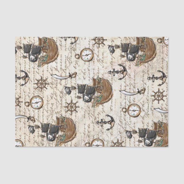 Papier Mousseline LETTRE PÉRIPHÉRIQUE Vintage DÉBOUPEAU Nautique (Recto)