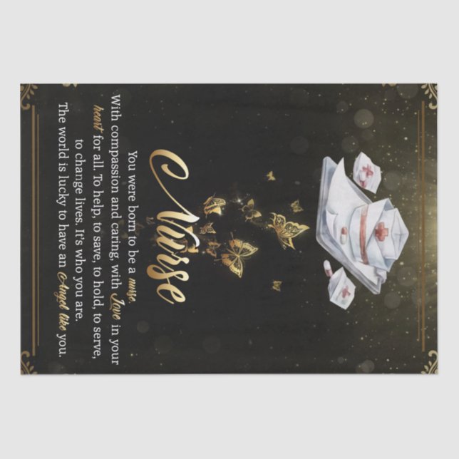 Papier Mousseline Lettre personnalisée à mon infirmière (Recto)