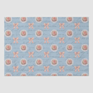 Papier Mousseline Lettres Antiques Rubans Toile Roses Vintage