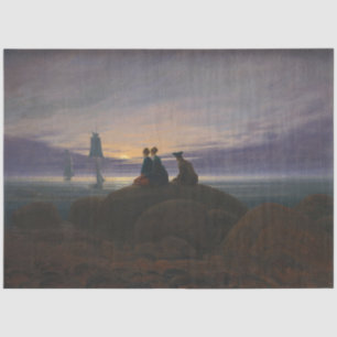 Papier Mousseline Lever de lune au bord de la mer (par Caspar David