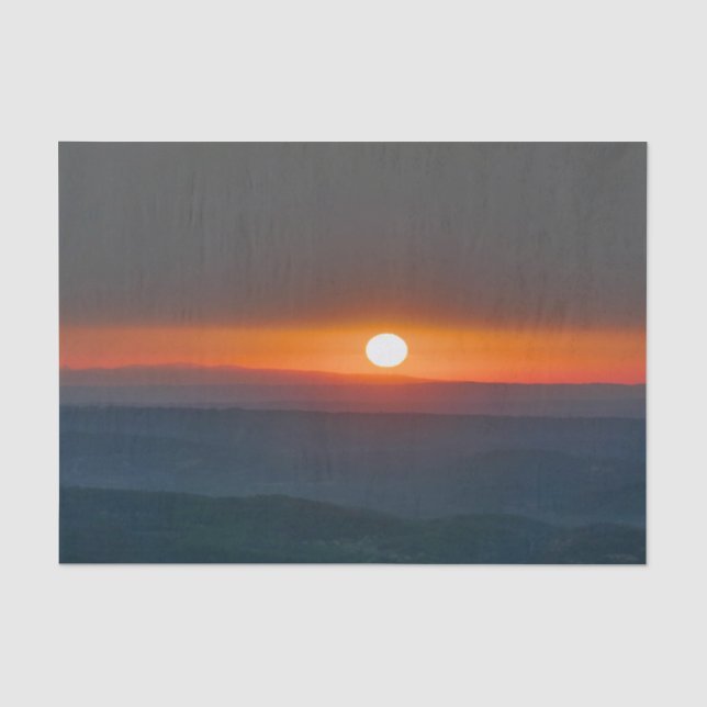 Papier Mousseline Lever de soleil en Dordogne (Recto)