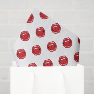 Papier Mousseline Lèvres Rouges Drôles