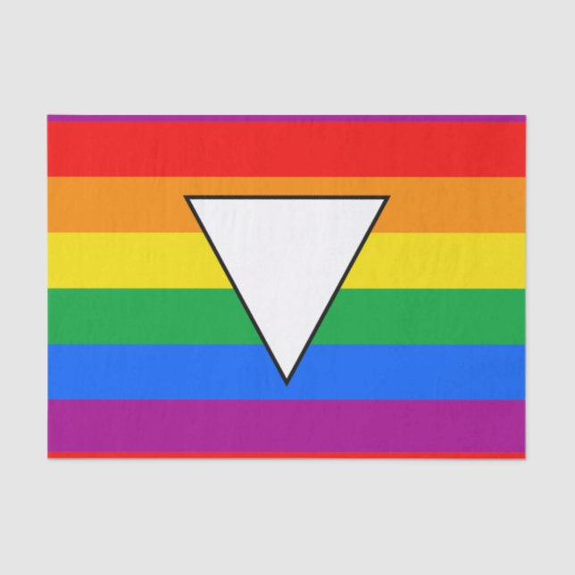 Papier Mousseline LGBTQ+ Triangle et Rainbow Pride (Recto)