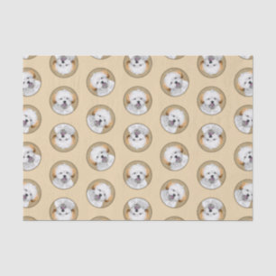 Papier Mousseline Lhasa Apso Peinture Chiot Mignonne Art Chien Origi