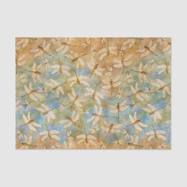 Papier Mousseline Libellules sensibles (Recto)