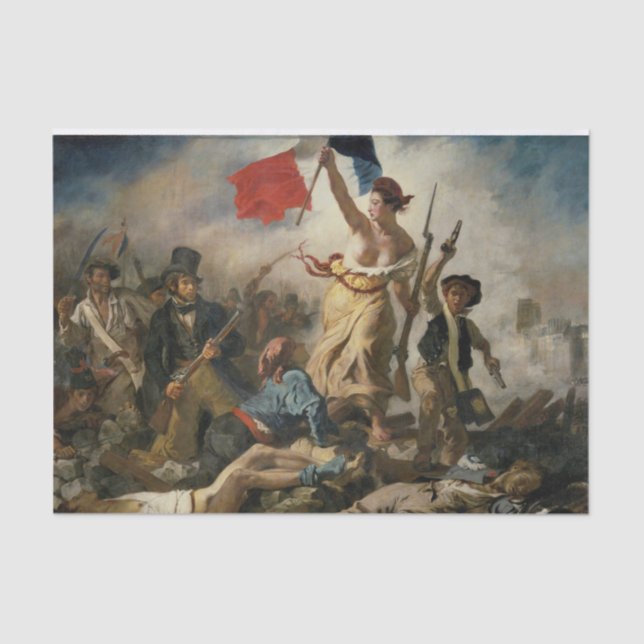 Papier Mousseline Liberté à la tête du peuple, Eugène Delacroix (Recto)