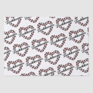 Papier Mousseline Libraire Leopard Coeur Cadre Blanc