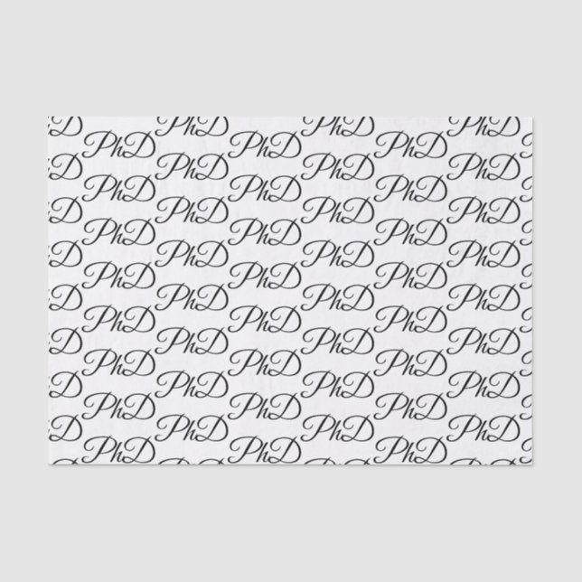 Papier Mousseline Licence White Black Graduation Celebration (Recto)