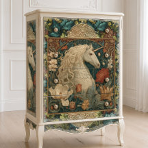 Licorne Art Nouveau de style vintage William Morri