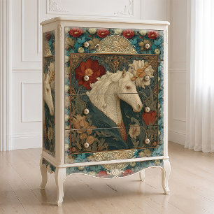 Papier Mousseline Licorne Art Nouveau de style William Morris