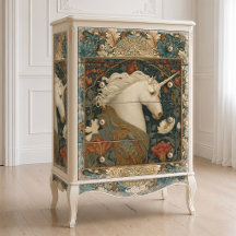 Licorne de style botanique Art nouveau William Mor