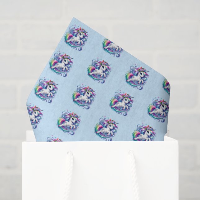 Papier Mousseline Licorne Magique (Sac cadeau)
