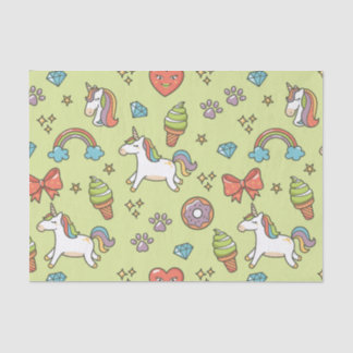 Papier Mousseline Licorne magique mignonne