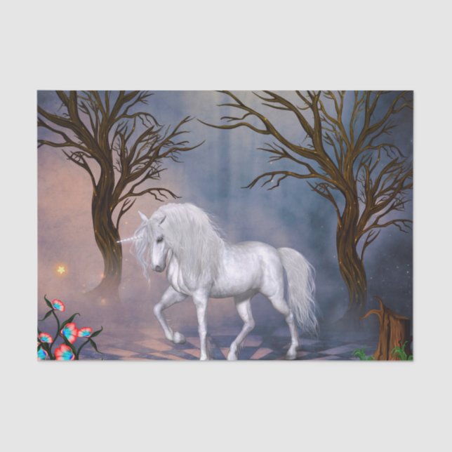 Papier Mousseline Licorne merveilleuse (Recto)