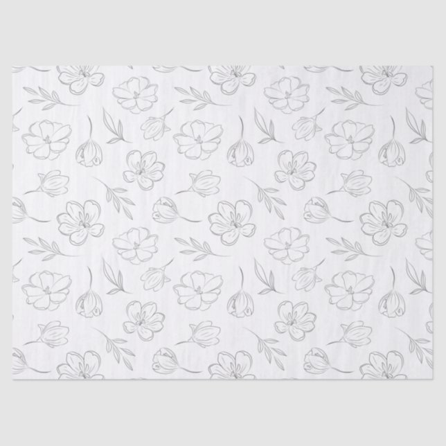 Papier Mousseline Ligne Fleur de Minuit (Recto)