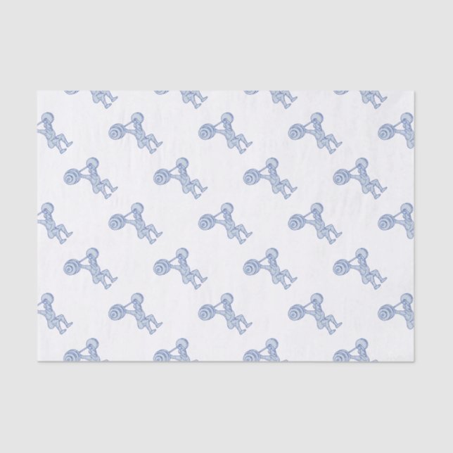 Papier Mousseline Ligne mono de levage d'haltère de haltérophile (Recto)