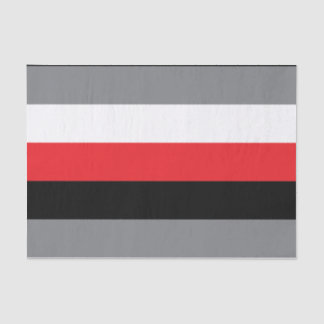 Papier Mousseline Lignes de bandes Motif Rouge Noir Gris Blanc