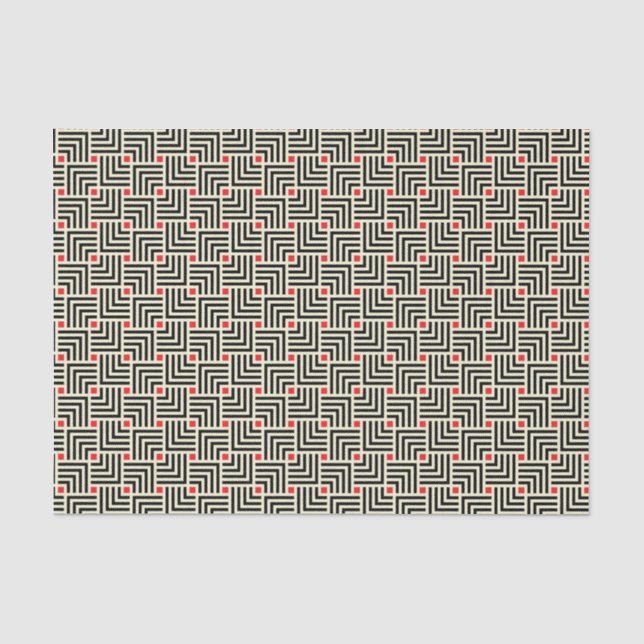 Papier Mousseline Lignes géométriques motif (Recto)