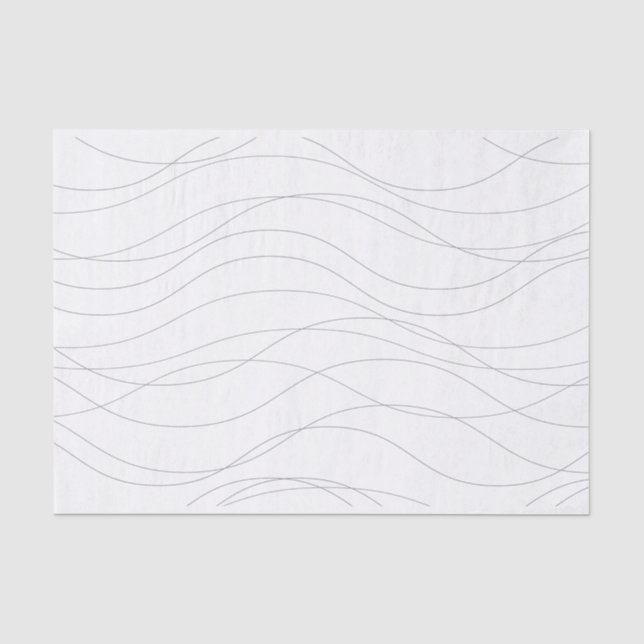Papier Mousseline Lignes graphiques ondulées modernes, simples, chic (Recto)