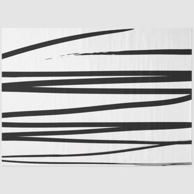 Papier Mousseline Lignes noires et blanches modernes Art Abstrait (Recto)