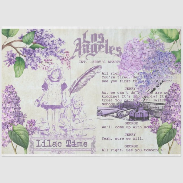Papier Mousseline Lilac Days Design Series 3 (Recto)