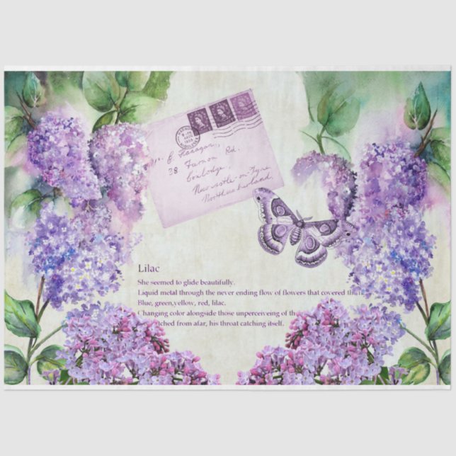 Papier Mousseline Lilac Days Design Series 5 Tissu Papier (Recto)