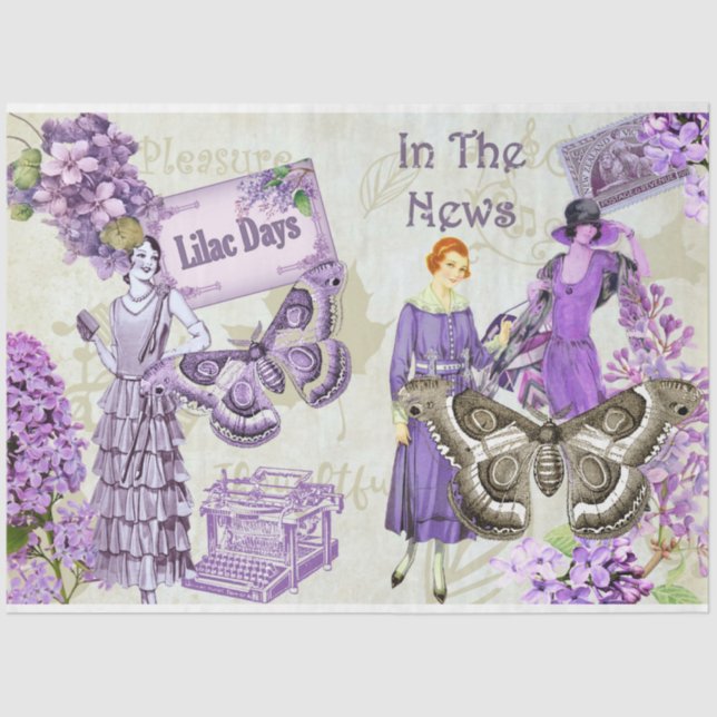 Papier Mousseline Lilac Days Design Series 7 (Recto)