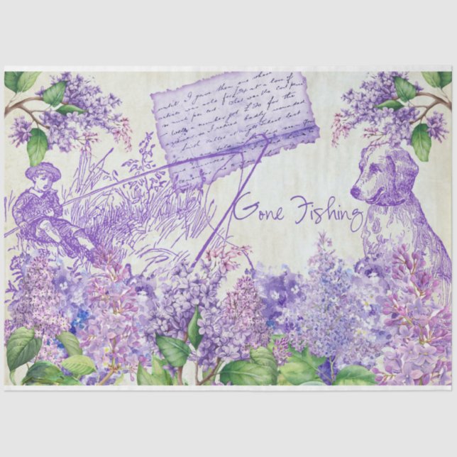 Papier Mousseline Lilac Days Design Series 8 (Recto)