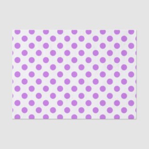 Papier Mousseline Lilac et pois blancs