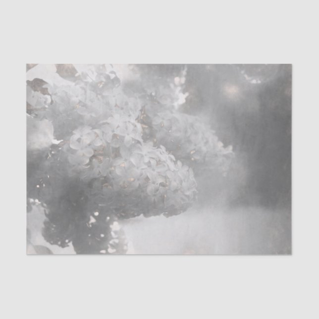 Papier Mousseline Lilac Fleur Noir Et Blanc Art Pays Design (Recto)