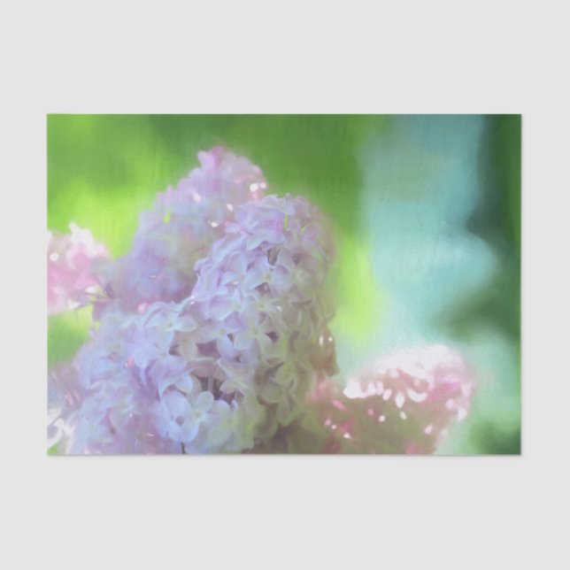 Papier Mousseline Lilac Floral Purple Green Art Design (Recto)