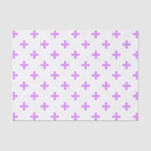 Papier Mousseline Lilac polka croise sur blanc