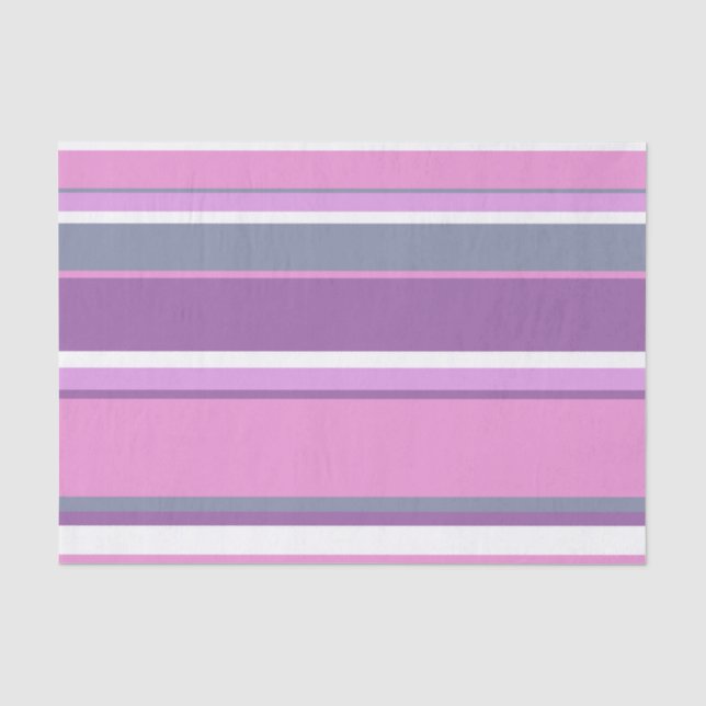 Papier Mousseline Lilac rayures (Recto)