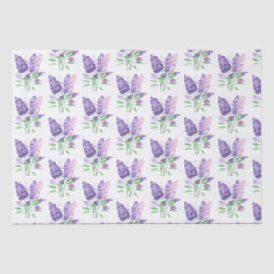 Papier Mousseline Lilacs Fleurs violettes Aquarelle Motif de la natu