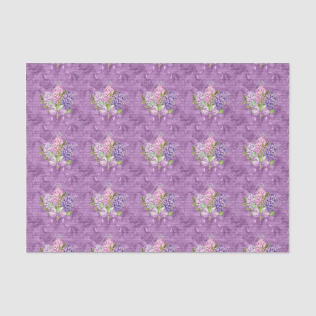 Papier Mousseline Lilas violets  (Recto)