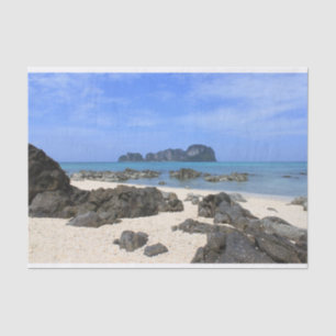 Papier Mousseline L'île tropicale