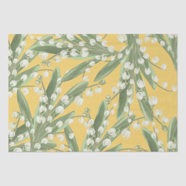 Papier Mousseline Lily de la vallée Floral (Recto)